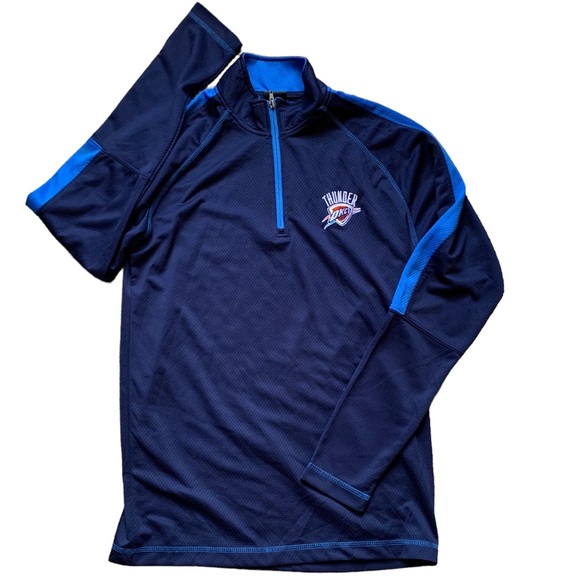 OKC Thunder NBA 1/4 Zip Long Sleeve Pullover Sz M - Picture 1 of 9